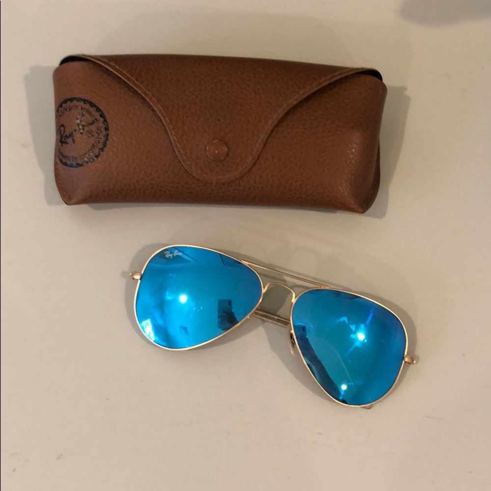RayBan Aviator blue sunglasses